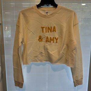Tina Fey & Amy Pohler cropped crewneck size small